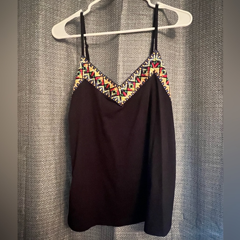 Black Tank with Colored edging